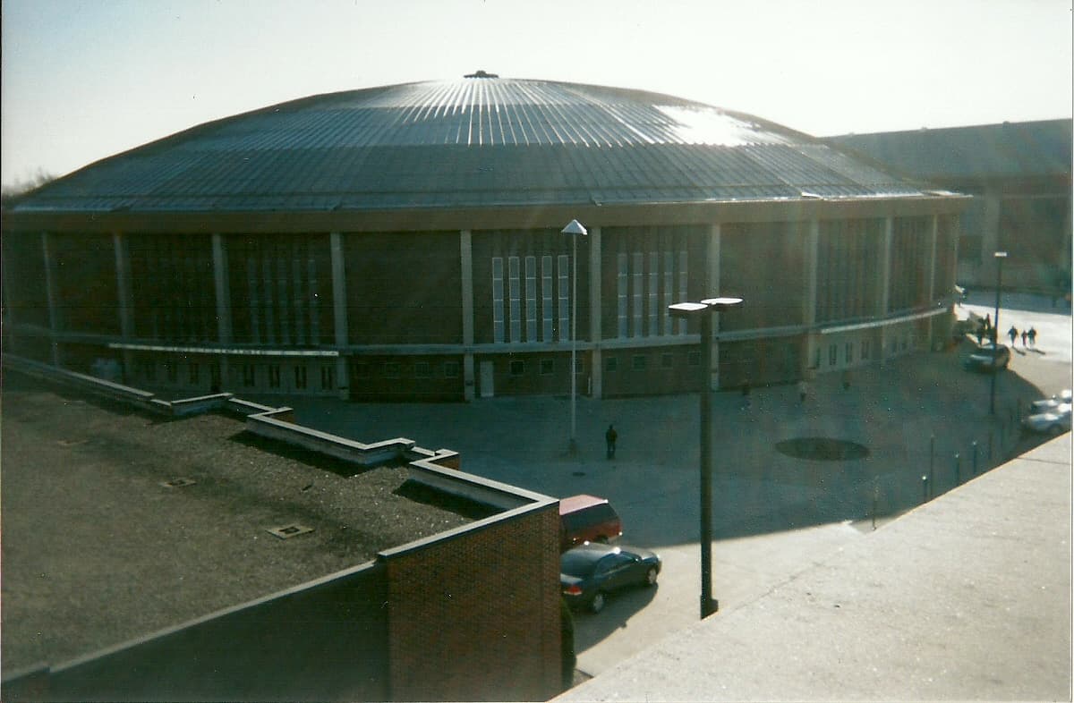 Mackey Arena aerial view