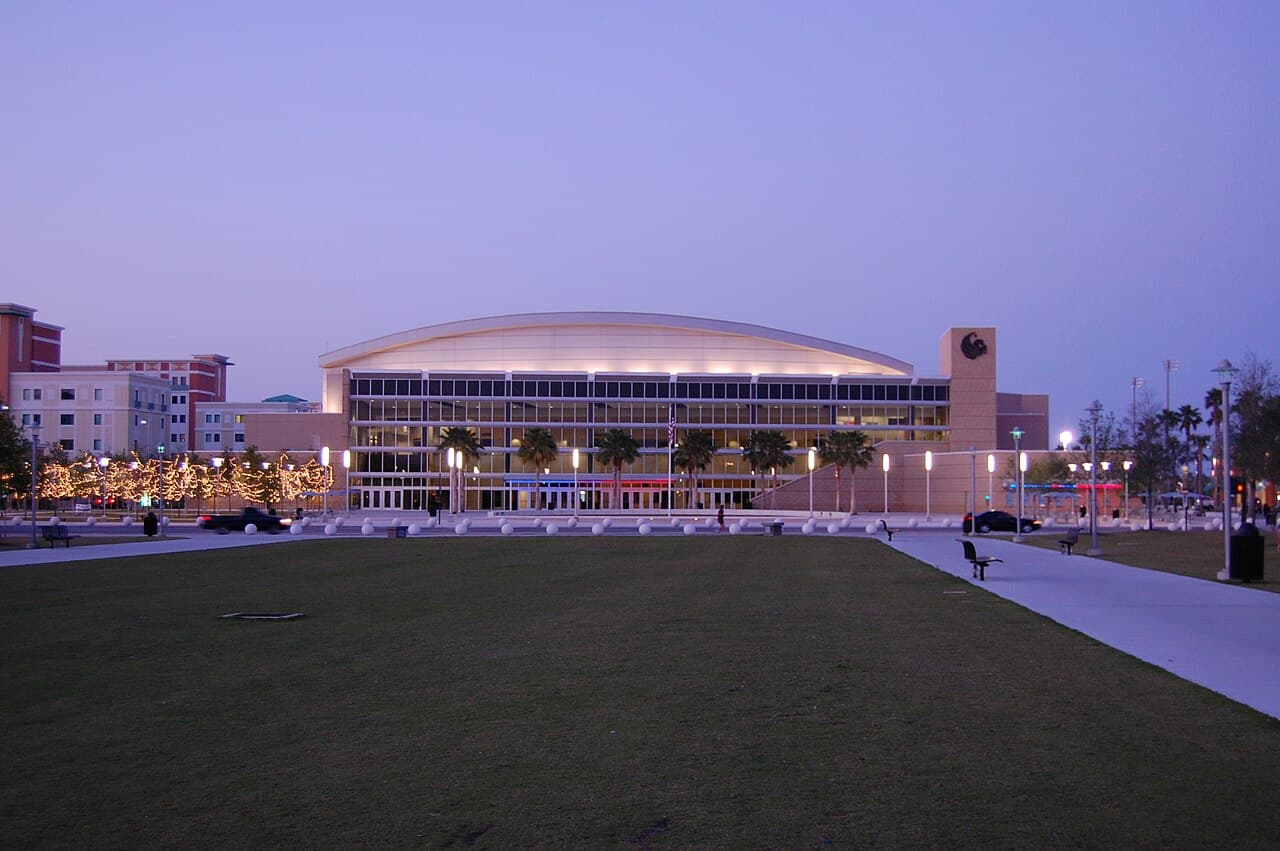 Addition Financial Arena aerial view